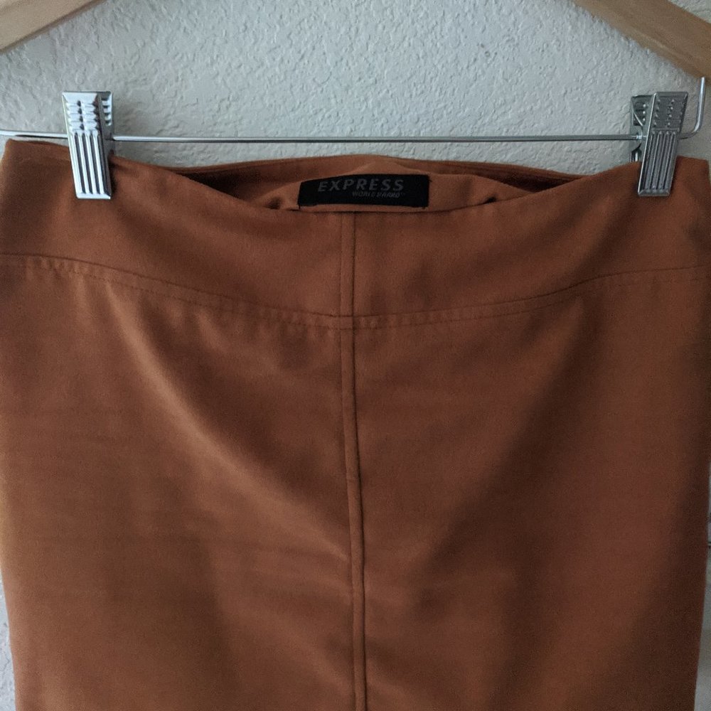 Express faux suede skirt
